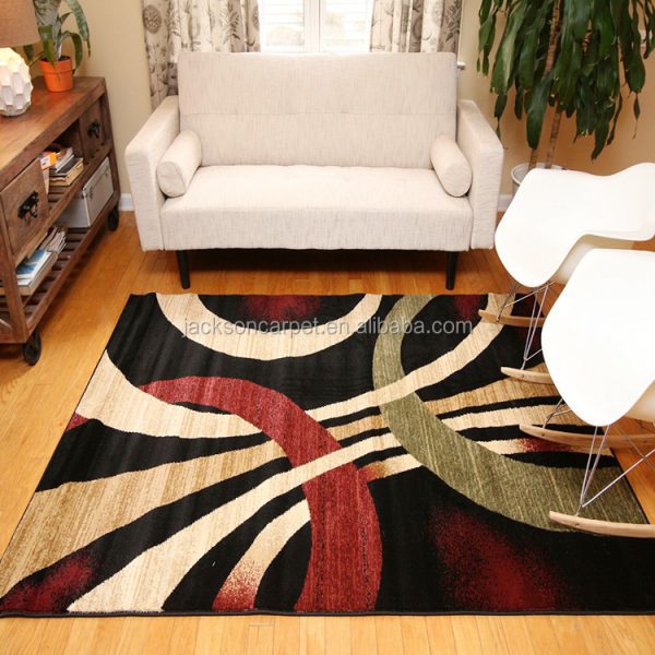 Wavy Rug Circles Area Rug Striped Carpet