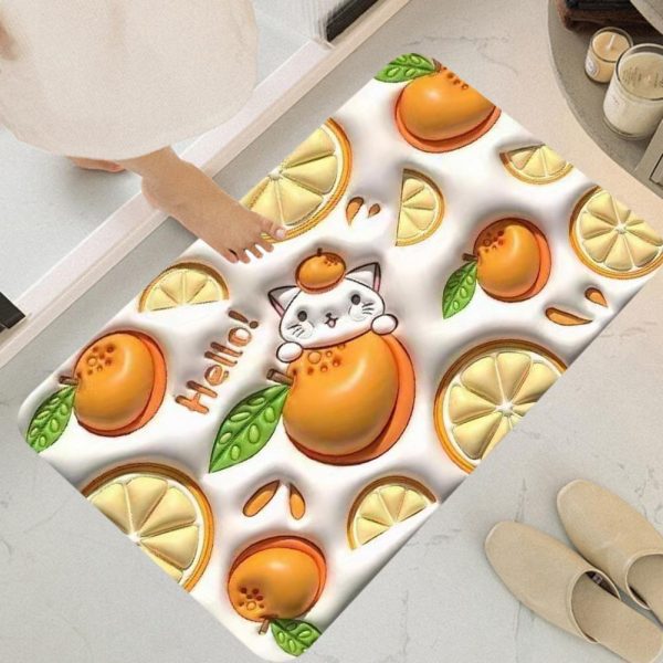 3D Visual Bathroom Rugs Non-Slip Easy to Clean Quick Drying Floor Mat