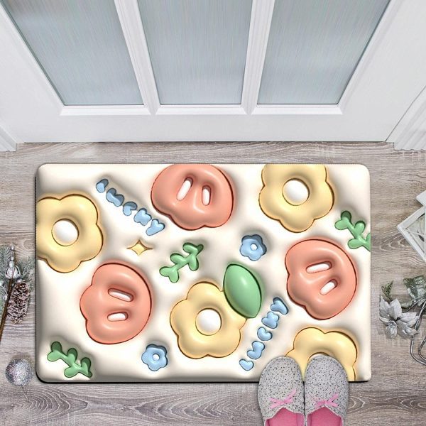 Memory Foam Bath Rug | Flower Non-Slip Bathroom Mat