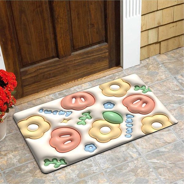 Memory Foam Bath Rug | Flower Non-Slip Bathroom Mat