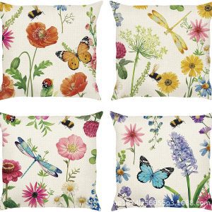 Summer Flower Throw Pillow Covers