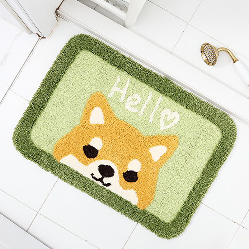 Cartoon Dog Pattern Bath Rug Soft Non slip Absorbent - Temu