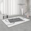 Japanese wabi-sabi style simple light luxury bath mat