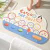 Cartoon cute girly style soft breathable fast absorbent non-slip bath mat