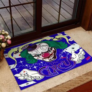 3D visual clown Halloween decoration floor mat