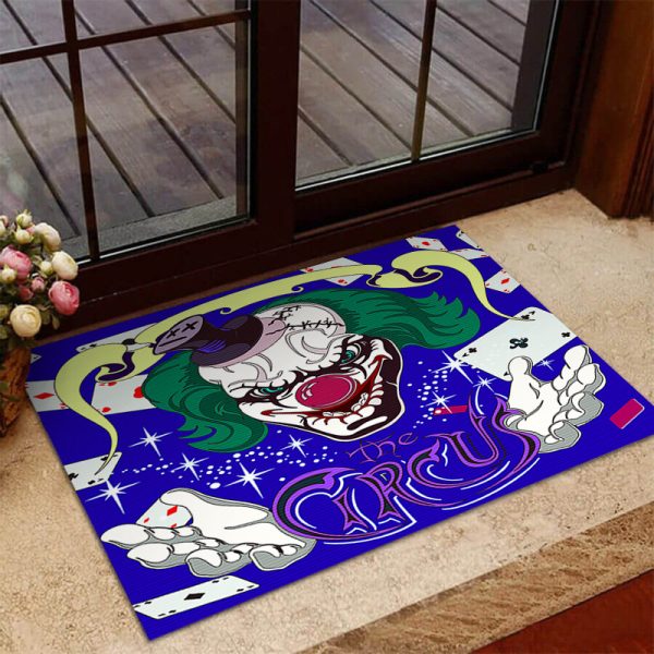 3D visual clown Halloween decoration floor mat