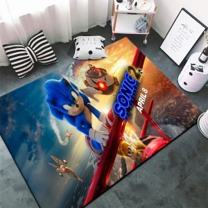 Sonic the Hedgehog cartoon trend sells non-slip floor mat