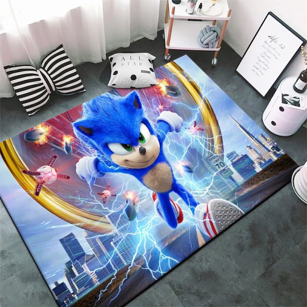 Sonic the Hedgehog cartoon trend sells non-slip floor mat