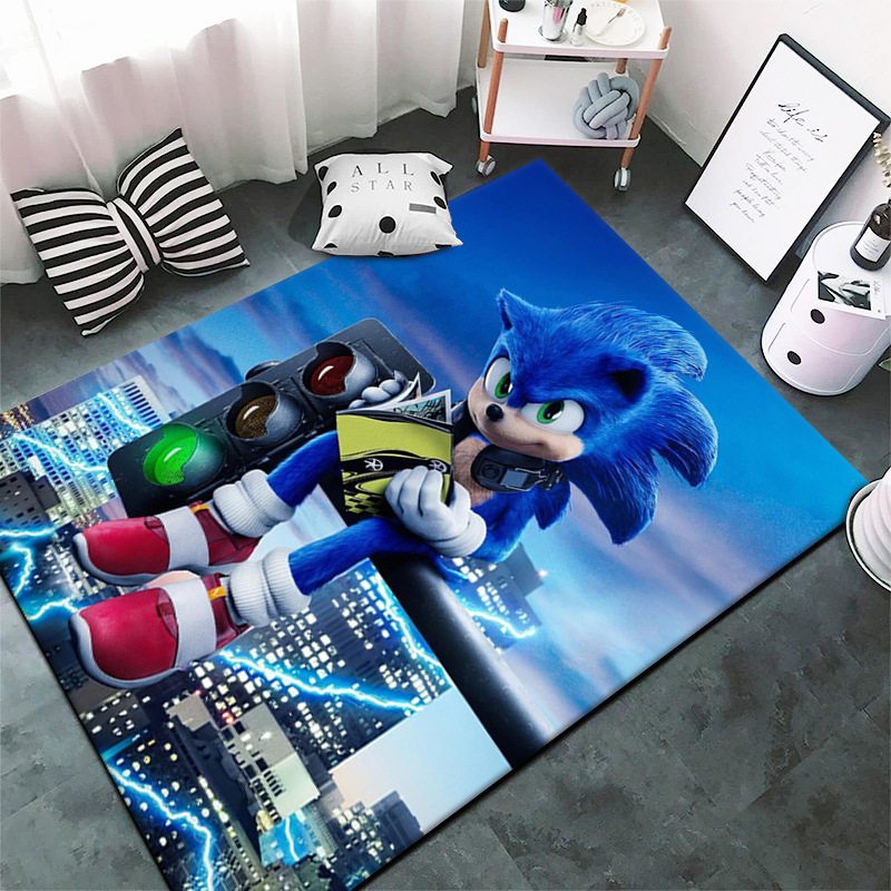 Sonic the Hedgehog cartoon trend sells non-slip floor mat
