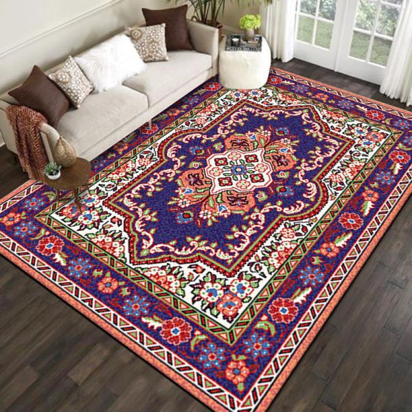 Bohemian ethnic style is dirt-resistant and soft floor mat