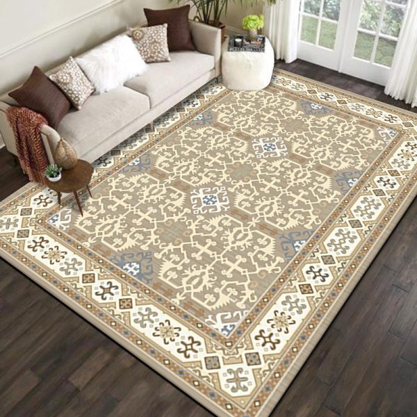 Bohemian ethnic style is dirt-resistant and soft floor mat