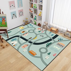 Cartoon kids runway floor mat develops children's intelligence