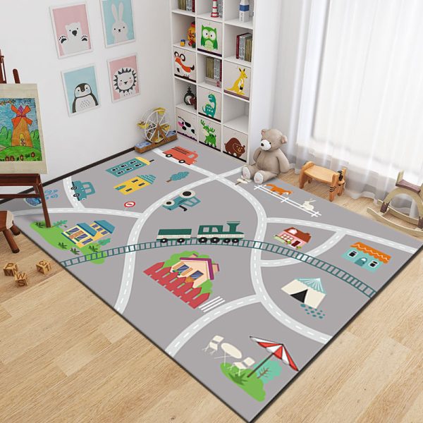 Cartoon kids runway floor mat develops children's intelligence
