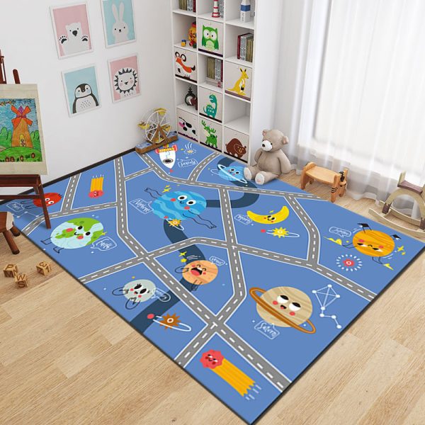 Cartoon kids runway floor mat develops children's intelligence