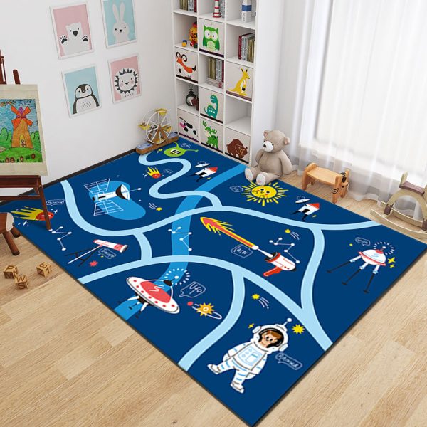 Cartoon kids runway floor mat develops children's intelligence