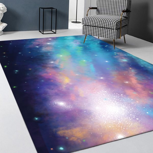 Cosmic starry sky soft absorbent bath mat