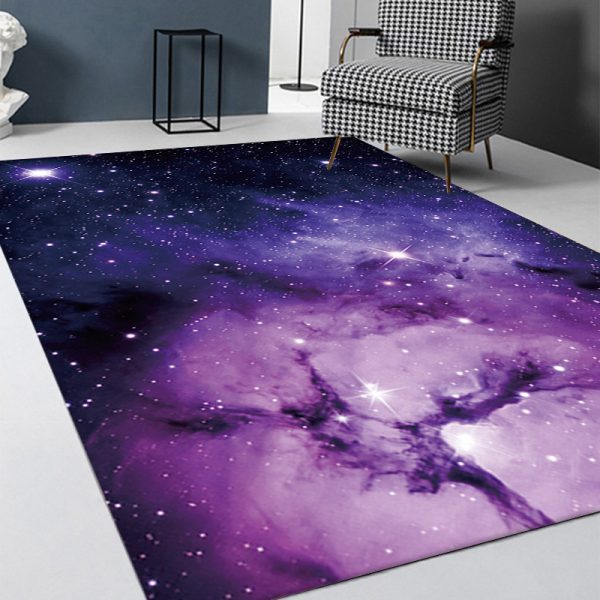 Cosmic starry sky soft absorbent bath mat