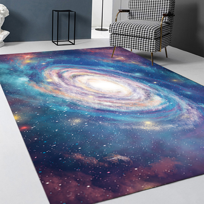 Cosmic starry sky soft absorbent bath mat