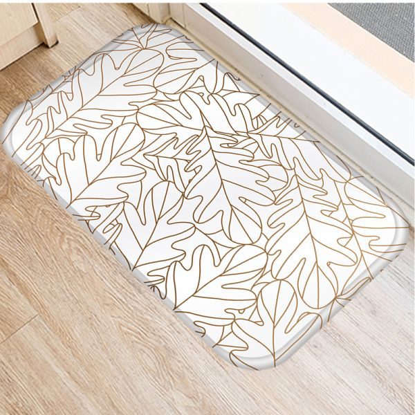 Gold leaf irregular pattern, simple and luxurious floor mat