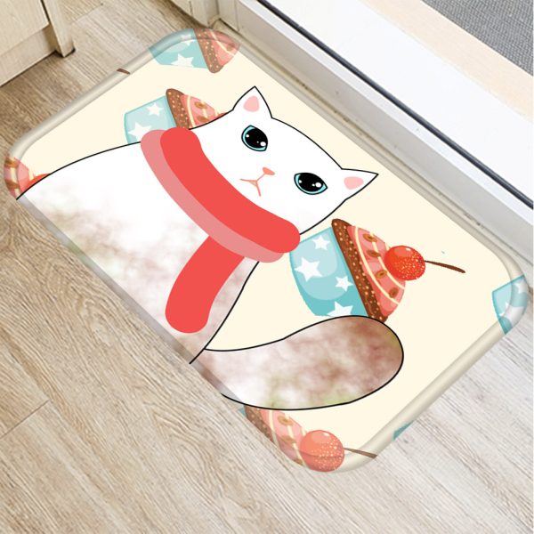 Cartoon cute cat pattern non-slip floor mat door mat