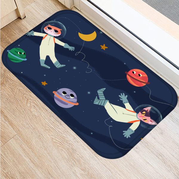 Cartoon cute cat pattern non-slip floor mat door mat