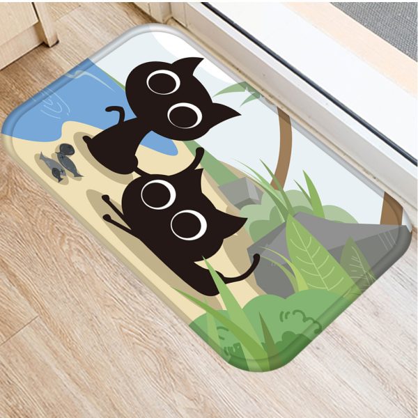 Cartoon cute cat pattern non-slip floor mat door mat