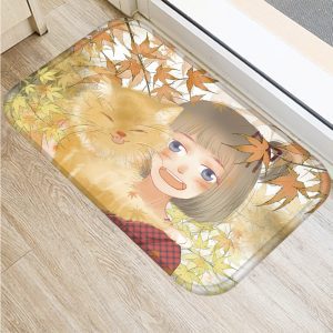 Cartoon cute cat pattern non-slip floor mat door mat