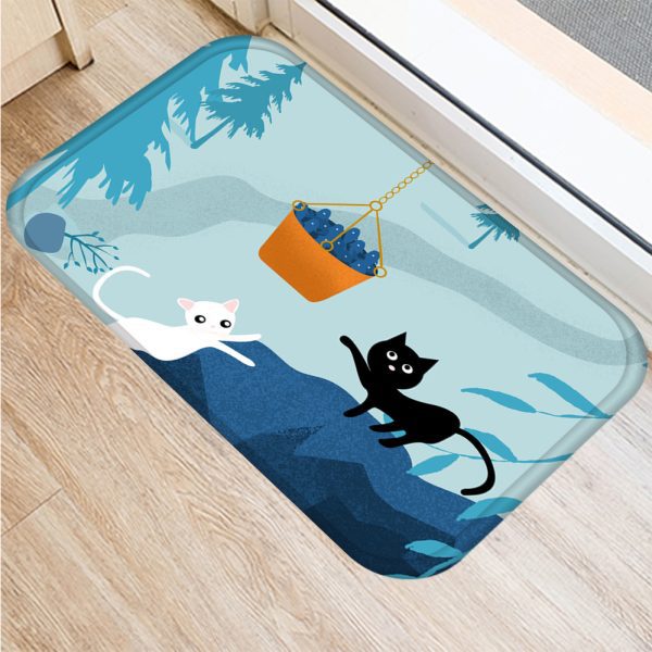 Cartoon cute cat pattern non-slip floor mat door mat