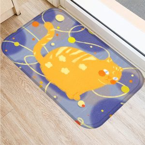 Cartoon cute cat pattern non-slip floor mat door mat