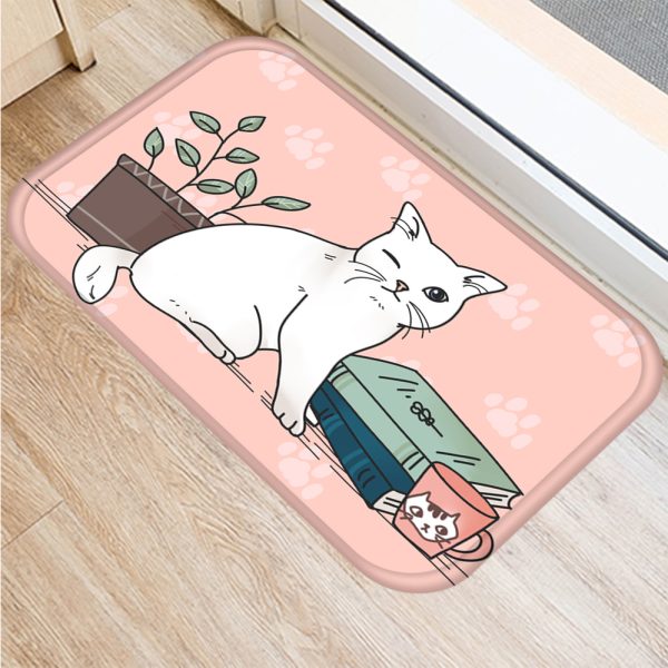Cartoon cute cat pattern non-slip floor mat door mat