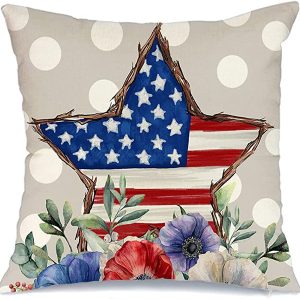Polka Dots Star Throw Pillows