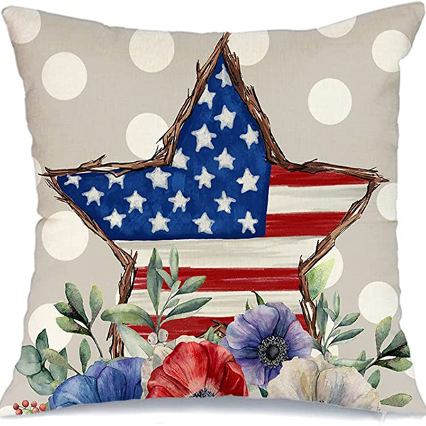 Polka Dots Star Throw Pillows