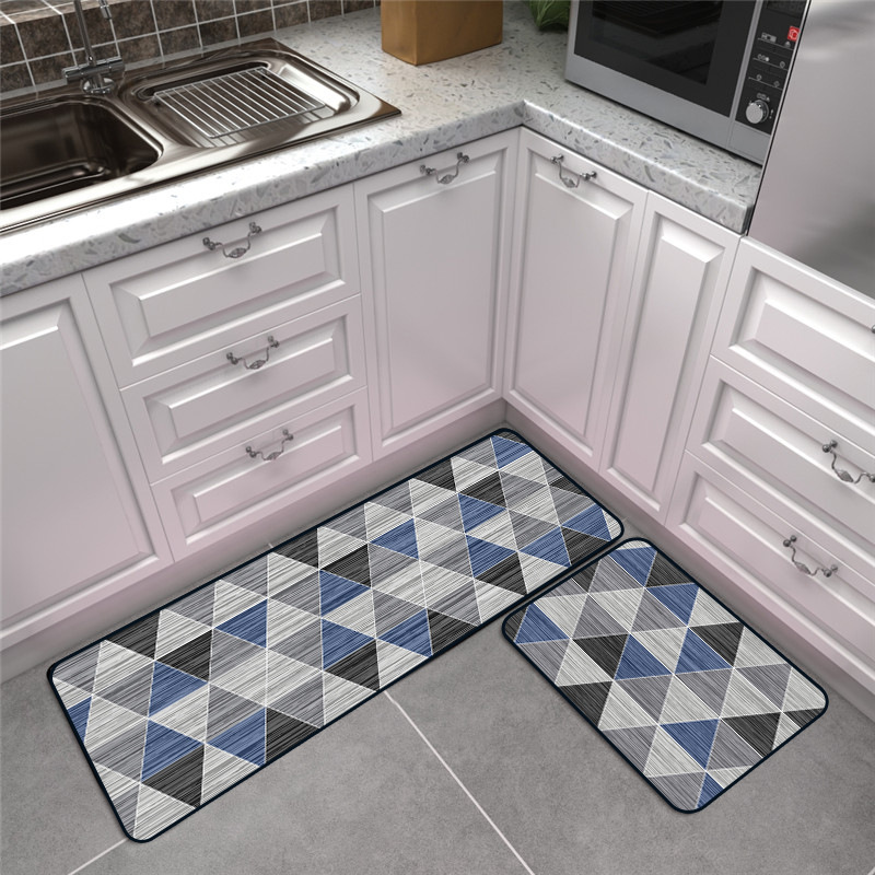 Kitchen Mats for Floor, Triangle Spliced Kitchen Rugs - Tomatgo