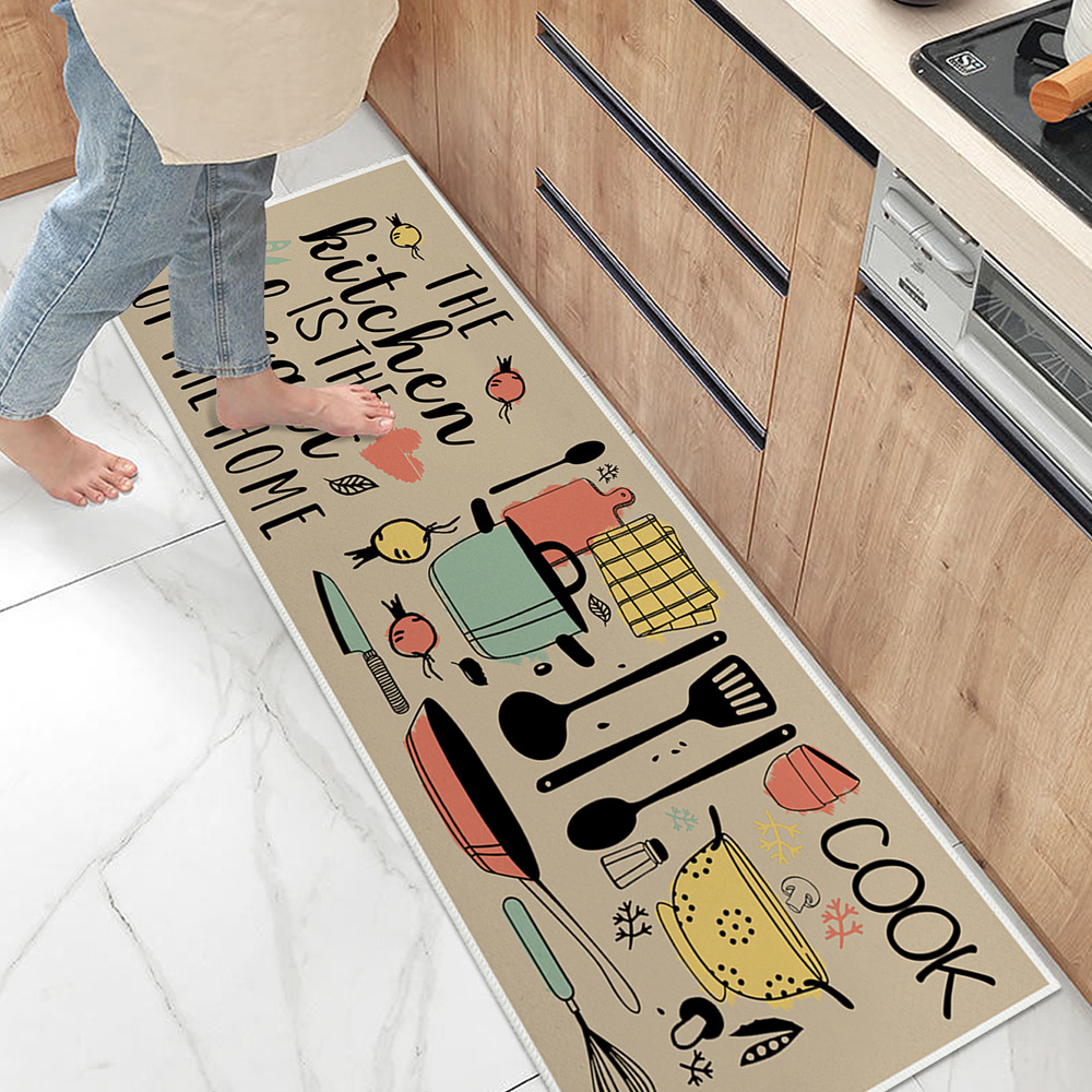 Kitchen Mats Set of 2, Seasonal Cooking Sets Holiday Party Low-Profile ...