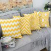 Nordic INS Towel Embroidered Pillowcase - 3D Geometric Yellow Cushion Cover for Bed Headboard