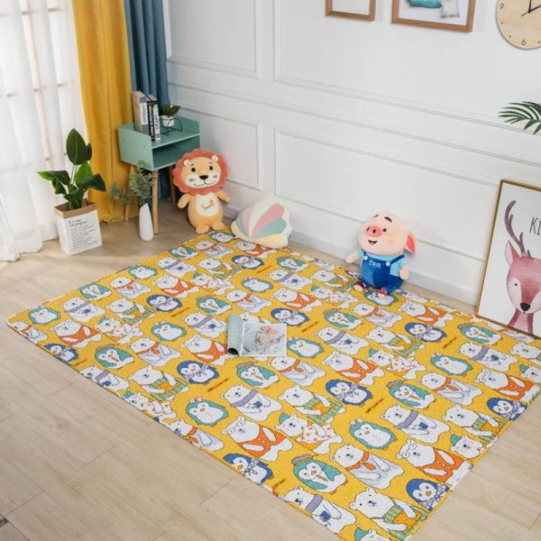 Cartoon trees pure cotton soft wear-resistant kids rug