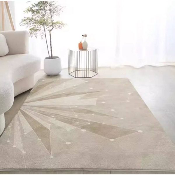 Artistic Abstract Living Room rug Machine Washable Non-Slip Soft Smudge-Proof Non-Shedding