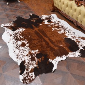 Exquisite Faux Fur Cowhide Rug Western Living Room Rug Non Slip
