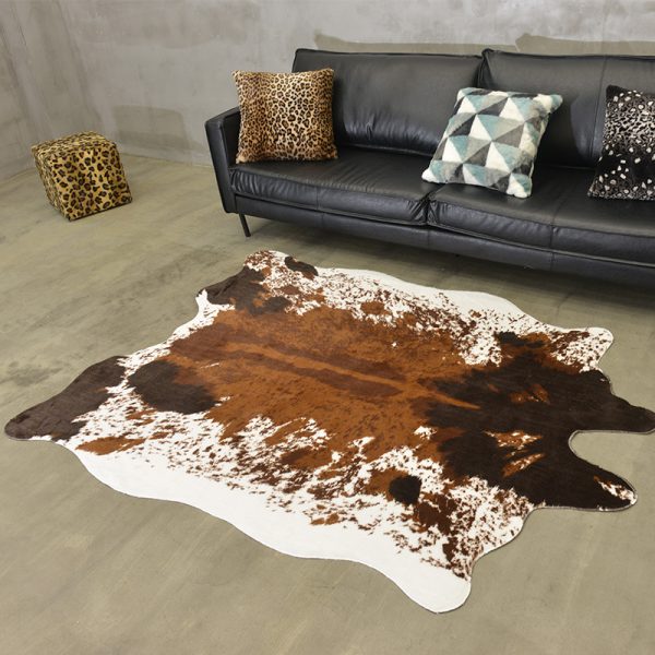 Exquisite Faux Fur Cowhide Rug Western Living Room Rug Non Slip