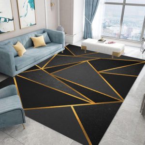 European-style geometric three-dimensional splicing non-slip thickened living room carpet