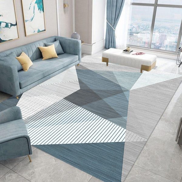 European-style geometric three-dimensional splicing non-slip thickened living room carpet