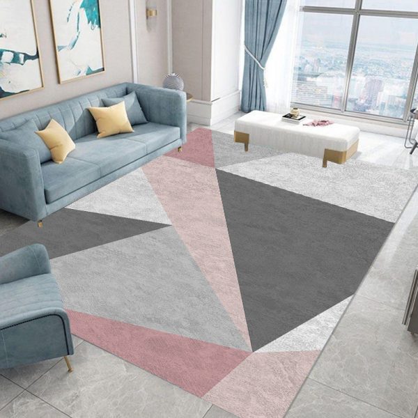 European-style geometric three-dimensional splicing non-slip thickened living room carpet