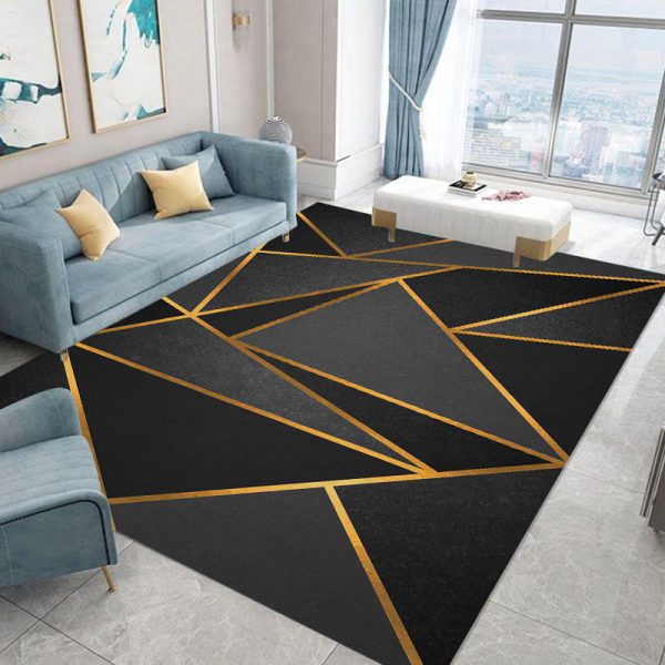 European-style geometric three-dimensional splicing non-slip thickened living room carpet