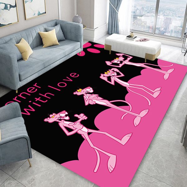 Ins style cartoon printing non-slip thickened living room carpet
