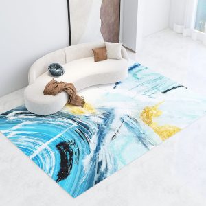 Italian style abstract printing non-slip thickened living room rug