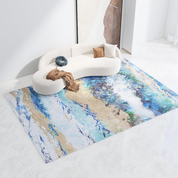 Italian style abstract printing non-slip thickened living room rug