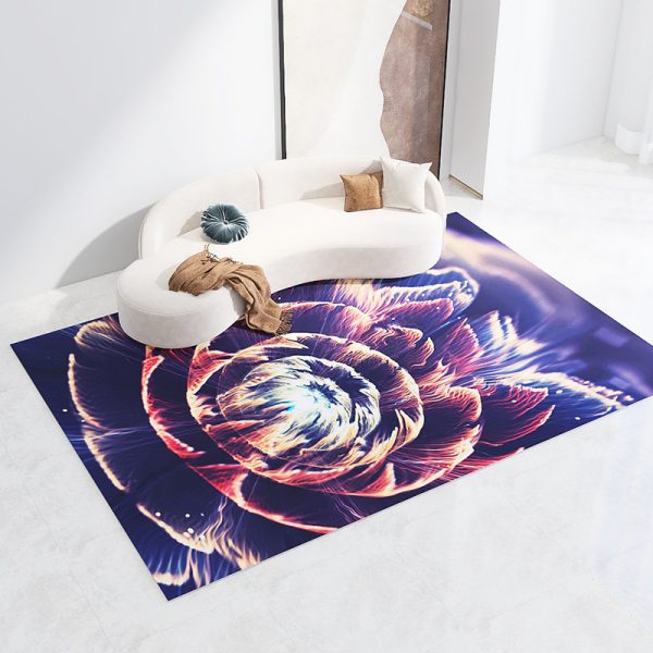 Italian style abstract printing non-slip thickened living room rug