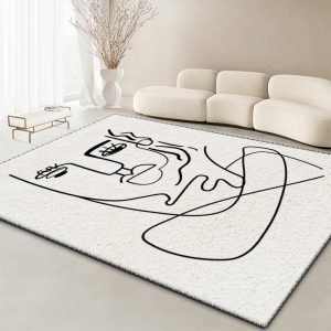 Wabi-sabi style imitation cashmere skin-friendly comfortable living room carpet