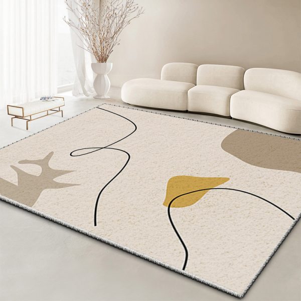 Wabi-sabi style imitation cashmere skin-friendly comfortable living room carpet
