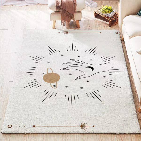 Tatami wabi sabi style imitation cashmere living room rug